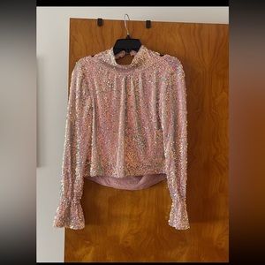 Free People lilac glow top